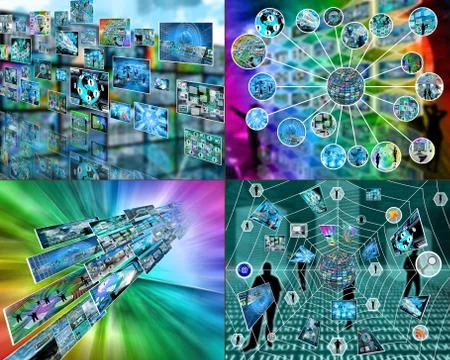 Set of four images Illustration