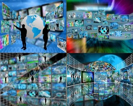 Set of four images Illustration