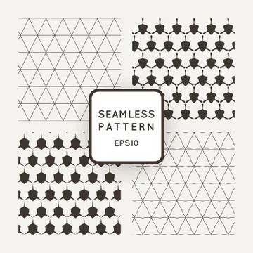 A set of four patterns of triangles vector Stock Illustration