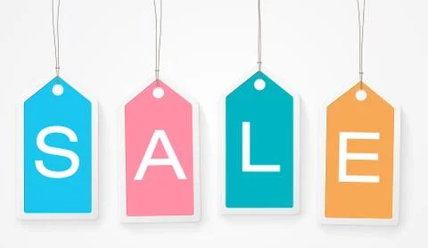 Set of four price tags Stock Illustration