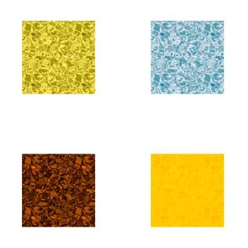 Set of four seamless patterns in the form of square tiles. Vector illustratio Stock Illustration