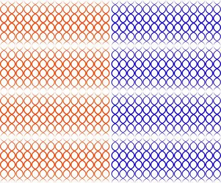 Set of four seamless patterns with red, blue and white elements.suitable fo.. Stock Illustration