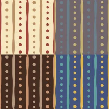 Set of four seamless vector patterns Stock Illustration