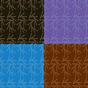 Set of four seamless vector patterns Illustration