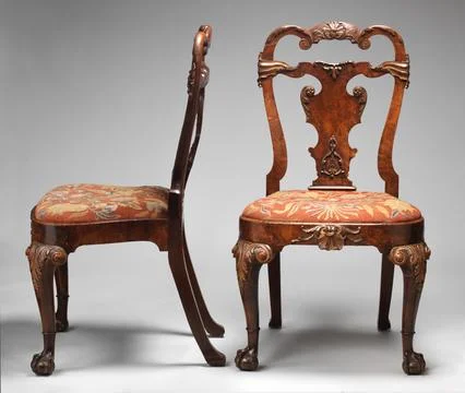Set of four side chairs ca. 173035 British. Set of four side chairs. Britis.. Stock Photos