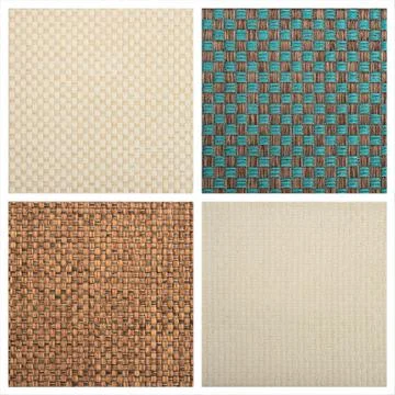 Set from four textile backgrounds Stock Photos
