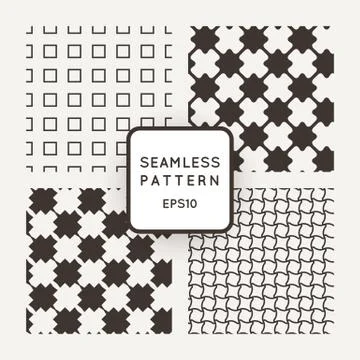 A set of four vector geometric patterns Stockillustratie
