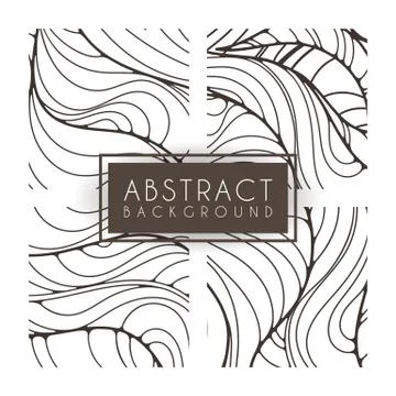 Set of four vector monochrome intricate patterns. Doodle. Zentangle Stock Illustration