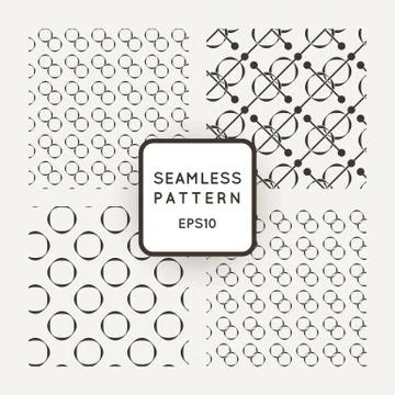 A set of four vector pattern of circles イラスト素材