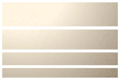 Set of four wide horizontal beige web banner backgrounds of standart size wit Illustrazione stock