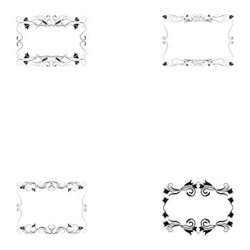 Set of frame silhouette Stock-Illustration