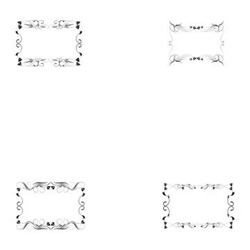 Set of frame silhouette Stock-Illustration