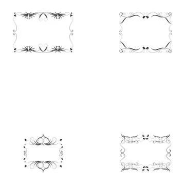Set of frame silhouette Stock-Illustration