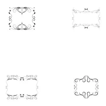 Set of frame silhouette Stock-Illustration