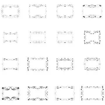 Set of frame silhouette Stock-Illustration