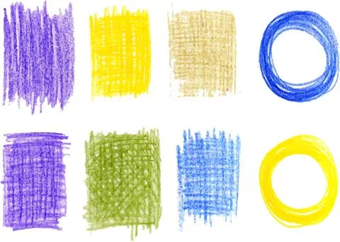 Set of frames and hand painted textures イラスト素材