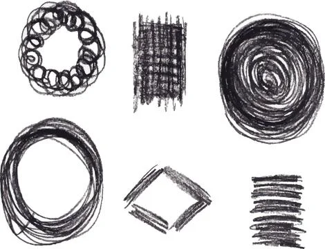 Set of frames and textures Illustrazione stock