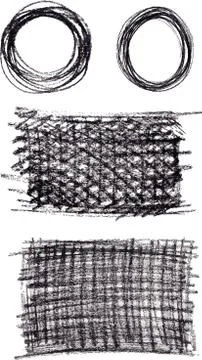 Set of frames and textures Illustrazione stock