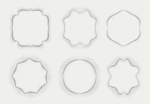 Set of frames with delicate gradient with transparent shadows. Ilustración de archivo