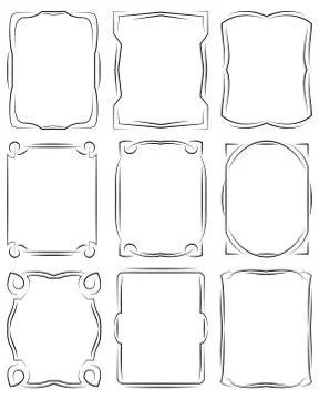 Set of frames design elements. Editable vector file 스톡 일러스트
