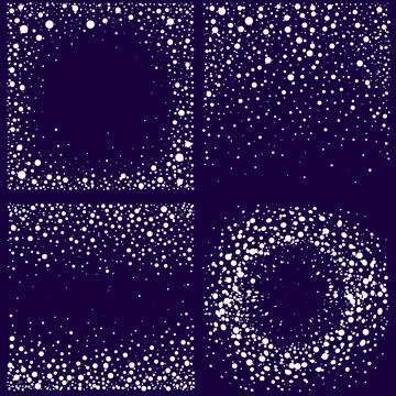 Set of Frames from Falling Snow Effect Stock Illustration
