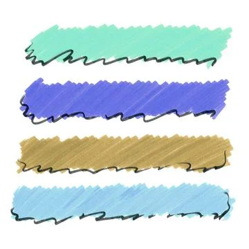 Set frames. Felt pen Illustration Stock Illustration