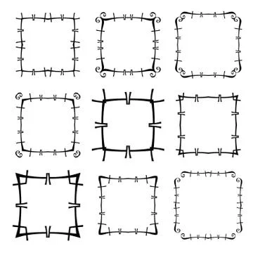 Set of frames Stock Illustration