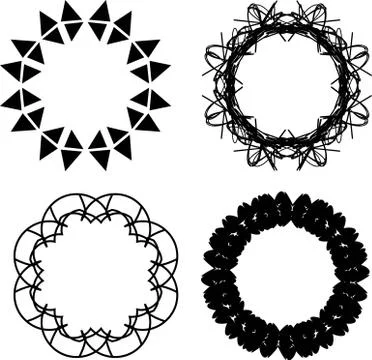 Set of frames Illustrazione stock