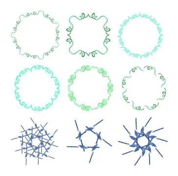Set of frames Illustrazione stock