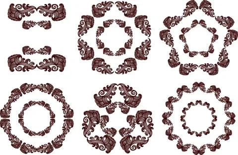 Set of frames 스톡 일러스트