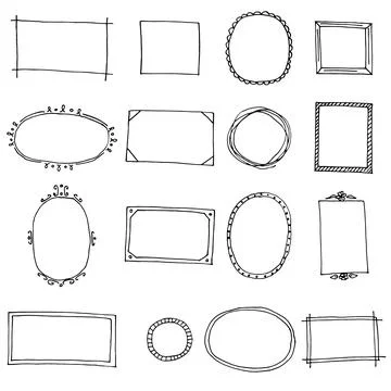 Set of frames. Illustrazione stock