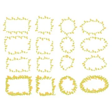 Set of frames. Linden, flowers and leaves, medicinal plant, hand-drawn 스톡 일러스트