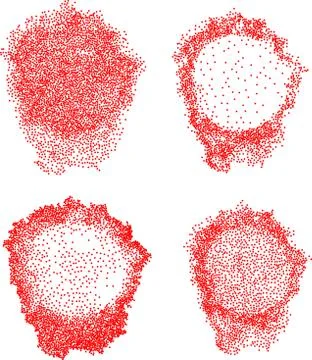Set of frames or stains Stock Illustration