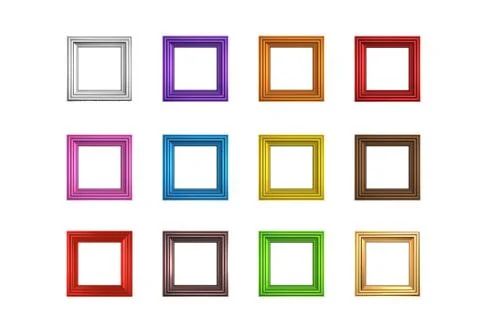 Set Of Frames Render Illustrazione stock
