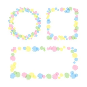 Set frames of soap bubbles Illustrazione stock