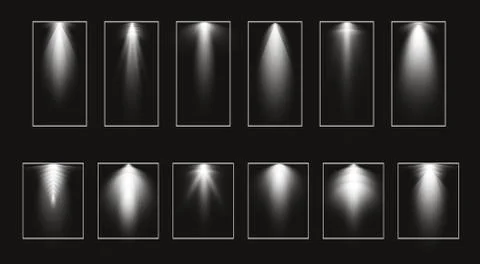 A set of frames of a soviet weighing on the wall. Frame for the image, rectan Ilustração Stock