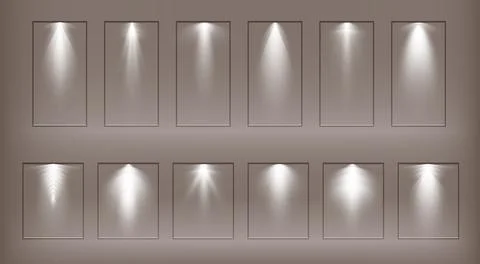 A set of frames of a soviet weighing on the wall. Frame for the image Stock-Illustration