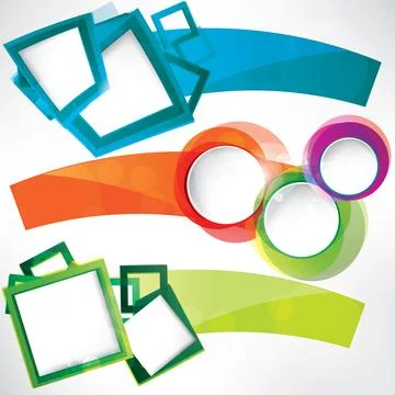 Set of frames for text Stock Illustration