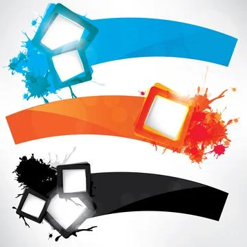 Set of frames for text Stock Illustration