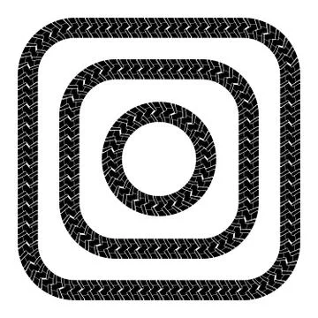 Set of frames from tire track. Vector illustration. Three rounded frames 스톡 일러스트