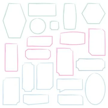 Set frames, vector illustration. 스톡 일러스트