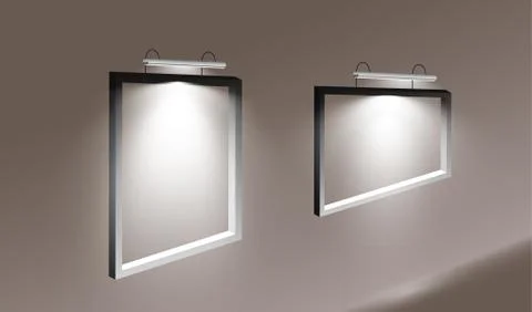 A set of frames weighing on the wall. Frame for the image, rectangular, recta 스톡 일러스트