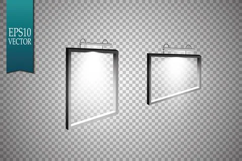 A set of frames weighing on the wall. Frame for the image, rectangular 스톡 일러스트