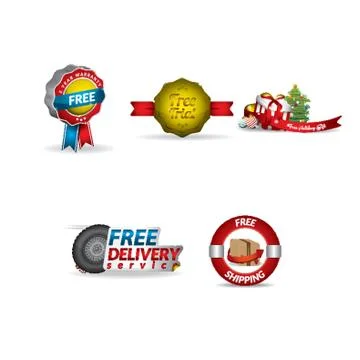 Set Of Free Label イラスト素材