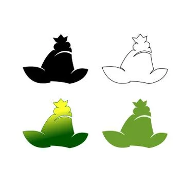 Set of frog logotypes vector illustration symbols Stock Illustration