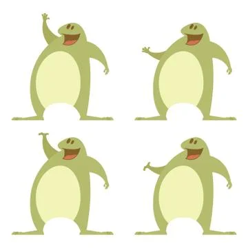 Set of frogs Stock Illustration
