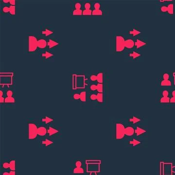 Set Front end development and Training, presentation on seamless pattern. Vector イラスト素材