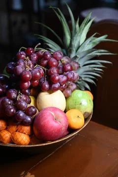 Set of Fruits on a table Stock Photos