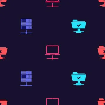 Set FTP operation successful, Server, Data, Web Hosting, Computer network and Stock Illustration