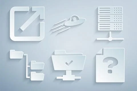 Set FTP operation successful, Server, Data, Web Hosting, Folder tree, Unknown Stock Illustration